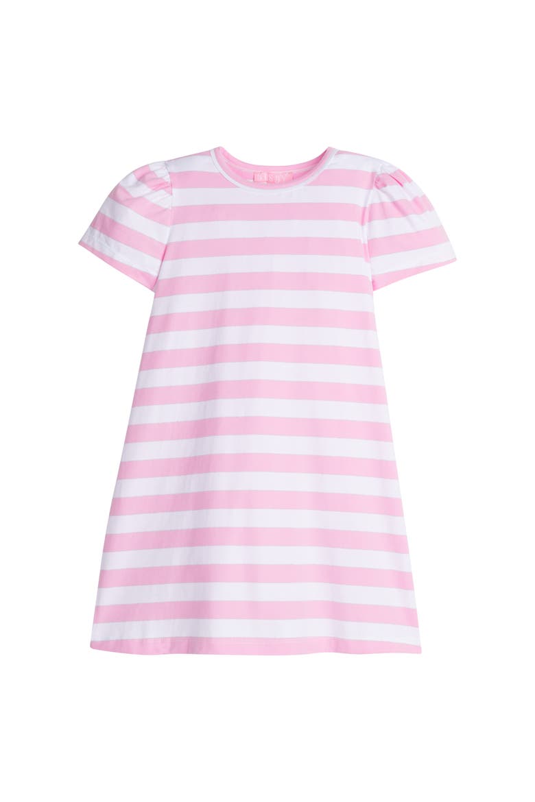 Kids' Everyday Tee Dress, Alternate, color, Pink Metallic Stripe
