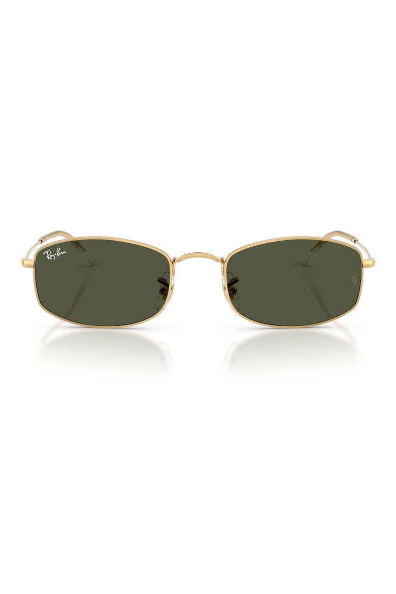 52mm Irregular Oval Sunglasses, Main, color, ARISTA / GREEN