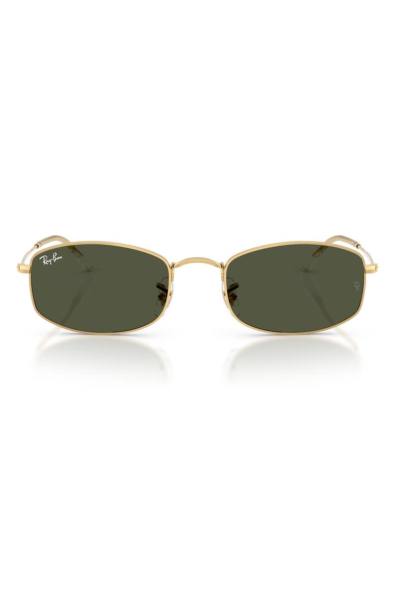 Ray-Ban 52mm Irregular Oval Sunglasses, Main, color, Arista / Green