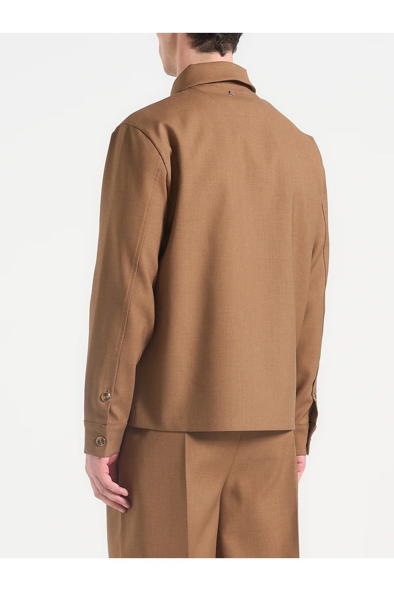 Valentin Relaxed Fit Overshirt, Alternate, color, Fawn