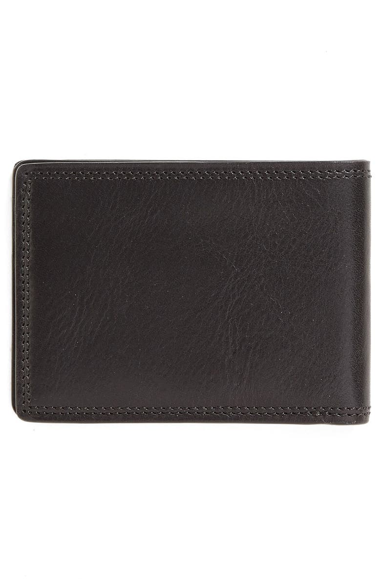Bosca Leather Bifold Wallet, Alternate, color, Black