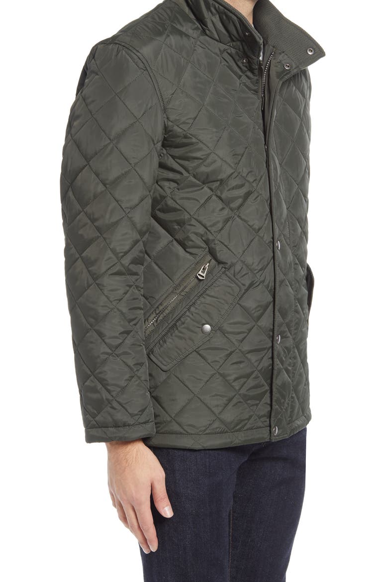 Quilted Jacket, Alternate, color, DARK GREEN
