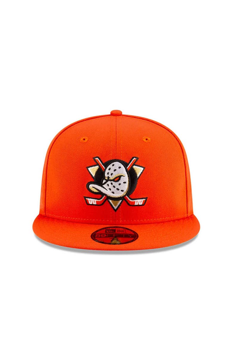 New Era Men's New Era  Orange Anaheim Ducks Core 59FIFTY Fitted Hat, Alternate, color, Orange