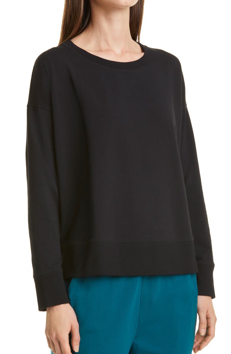 Eileen Fisher Crewneck High-Low Sweatshirt, Alternate, color, 
