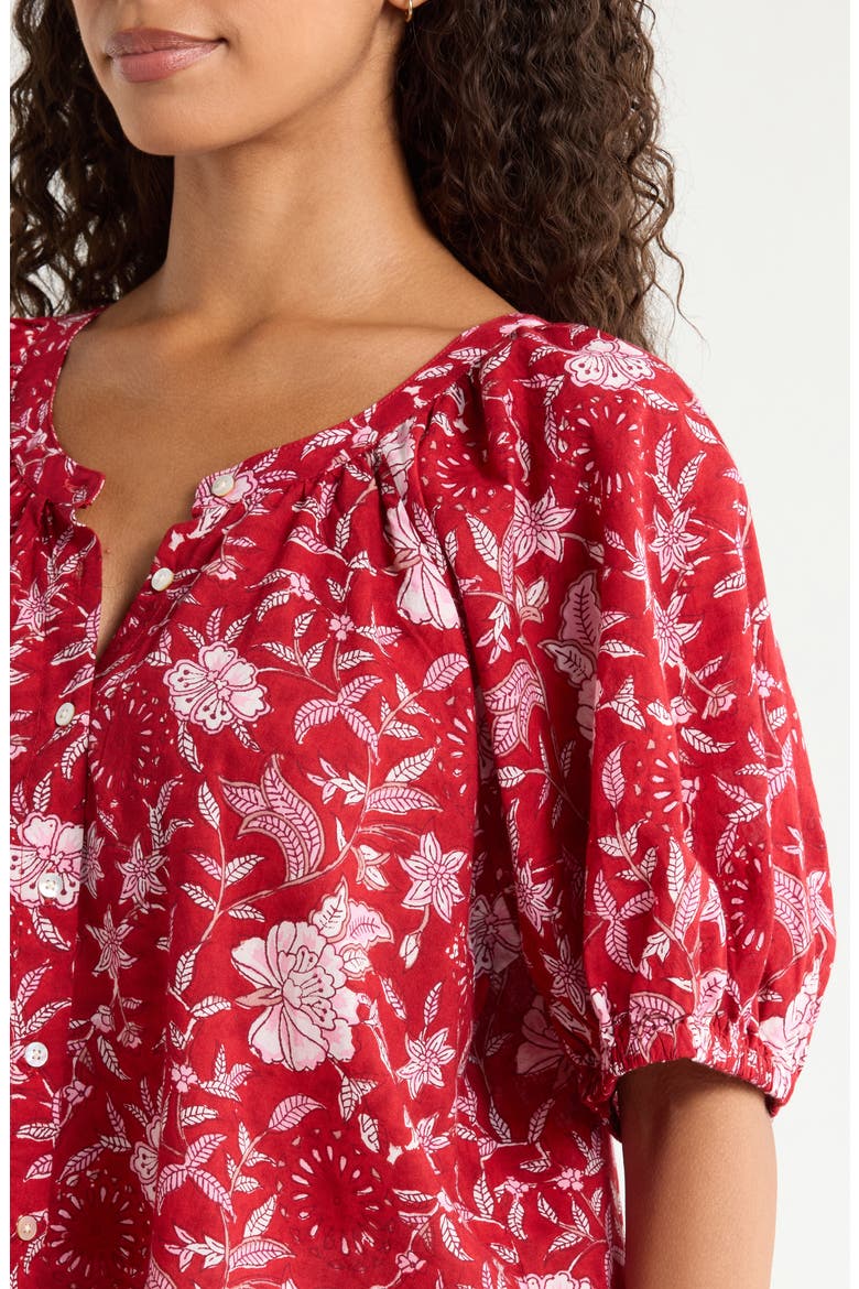 Lettie Voile Button-Up Shirt, Alternate, color, GARDEN WHISPERS