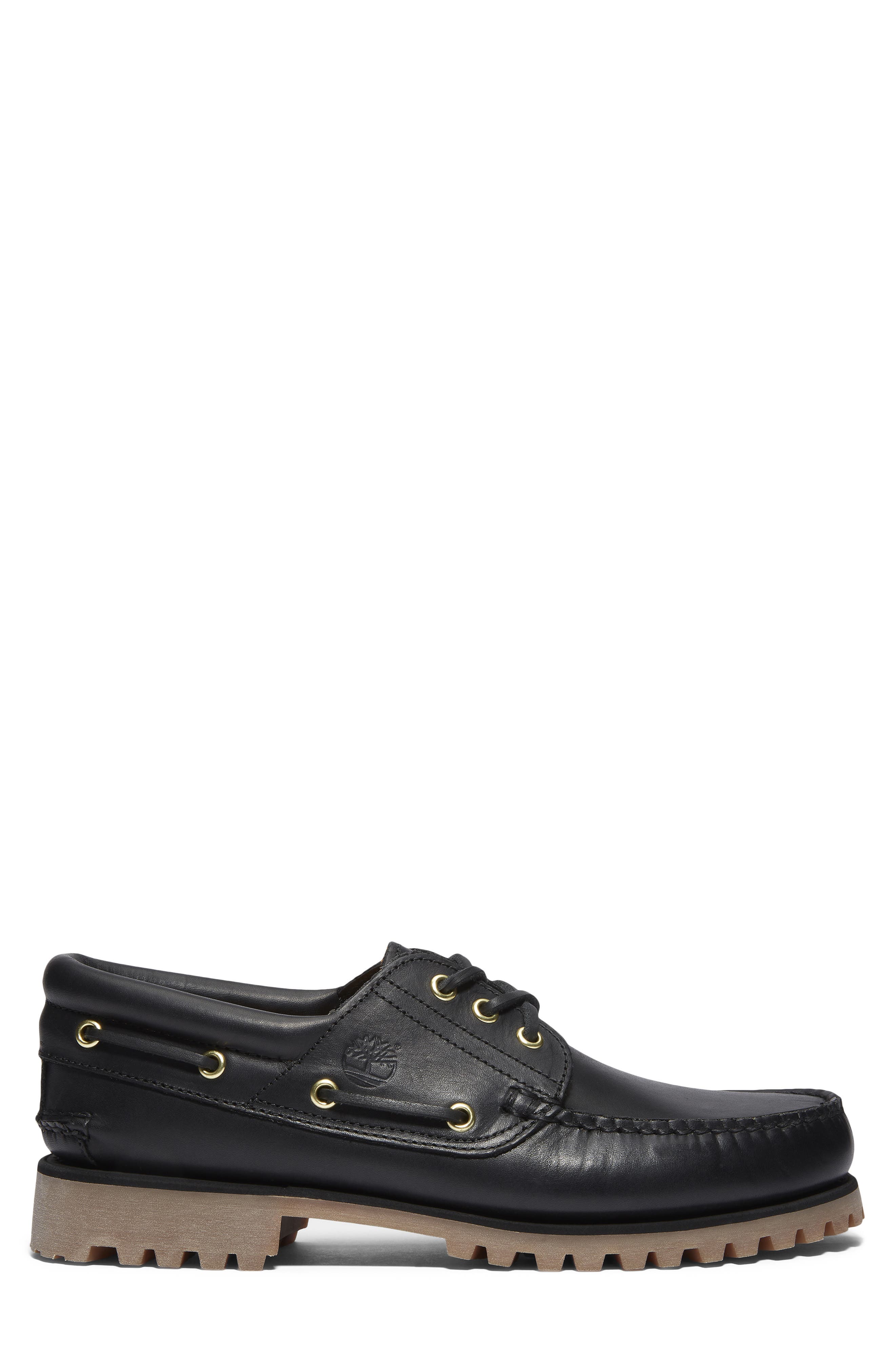 Timberland Authentic Boat Shoe, Alternate, color, Black Full Grain
