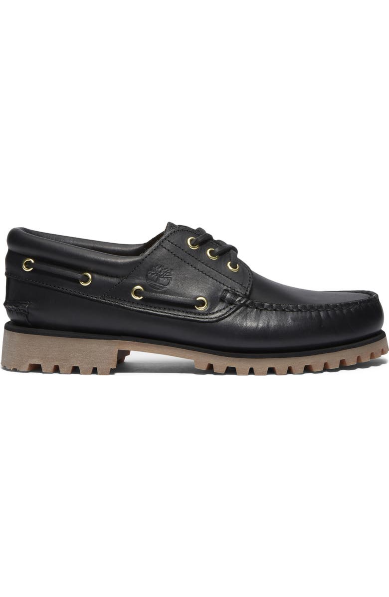 Timberland Authentic Boat Shoe, Alternate, color, Black Full Grain