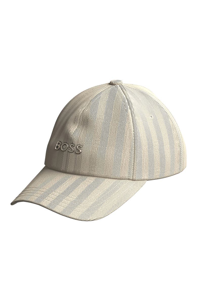 Zed Jersey Herringbone Adjustable Baseball Cap, Main, color, DARK BEIGE