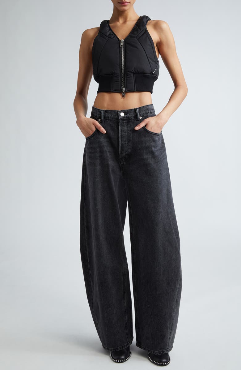 Alexander Wang Oversize Low Rise Barrel Leg Jeans, Alternate, color, 