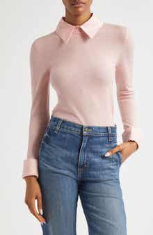 Alice + Olivia Porla Collared Stretch Wool Sweater