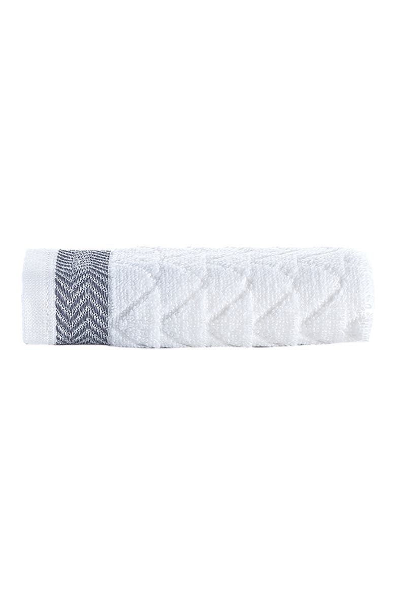 Herringbone Cotton Towels, Main, color, WHITE