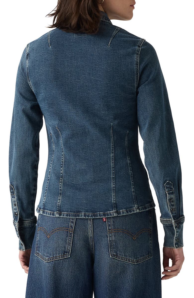 Levi's<sup>®</sup> Shaped Long Sleeve Stretch Denim Shirt, Alternate, color, Dolly Pardon Me