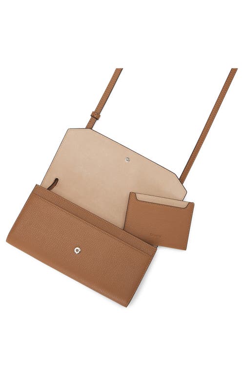 Oryany Mandy Leather Crossbody Wallet In Sand Brown
