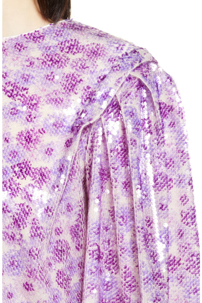 Floral Print Sequin Top, Alternate, color, PURPLE