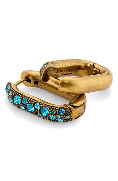 KURT GEIGER KURT GEIGER LONDON OVAL PAVÉ HOOP EARRINGS