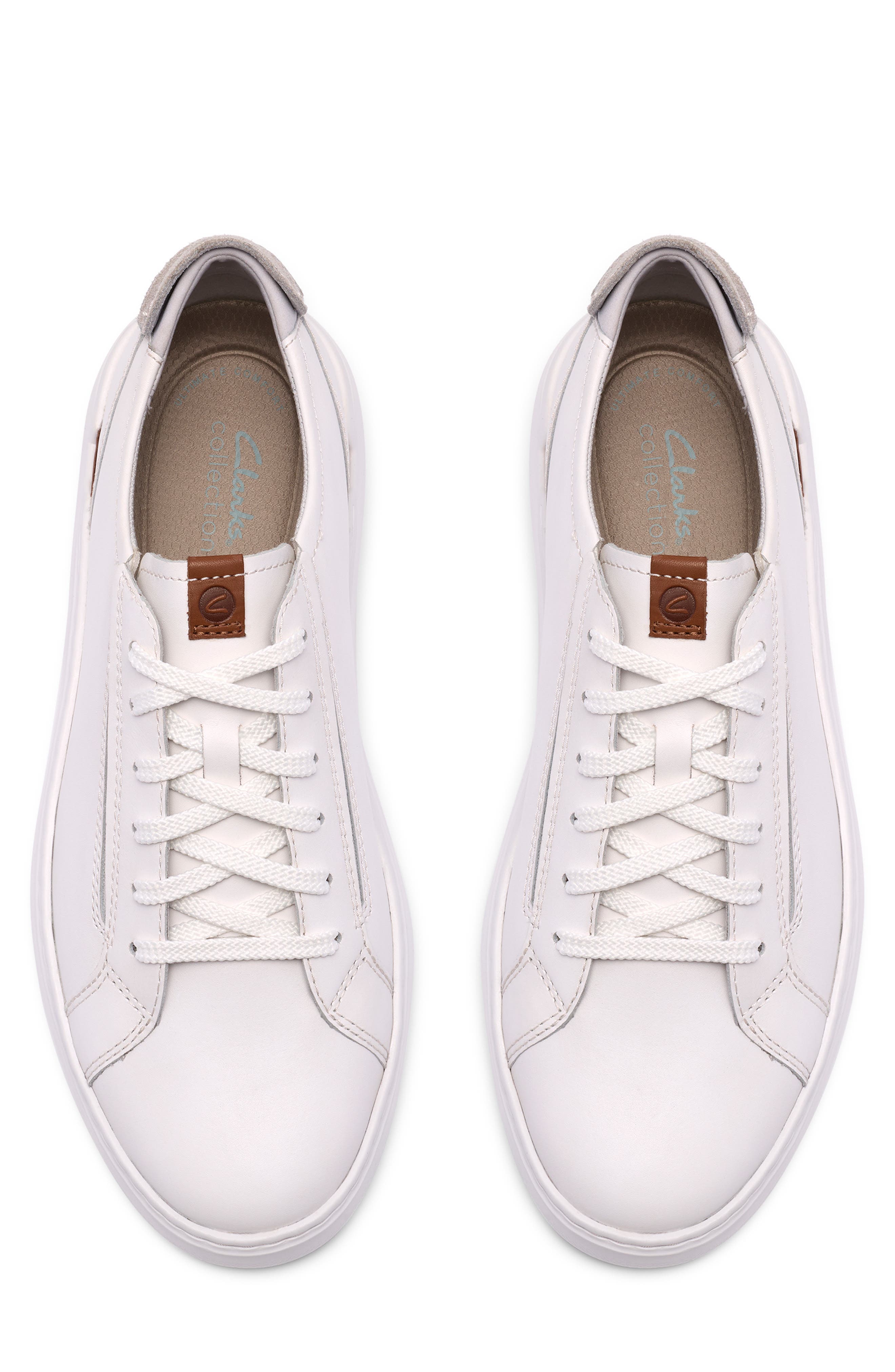 Clarks<sup>®</sup> Flexwell Lace Low Top Sneaker, Alternate, color, White