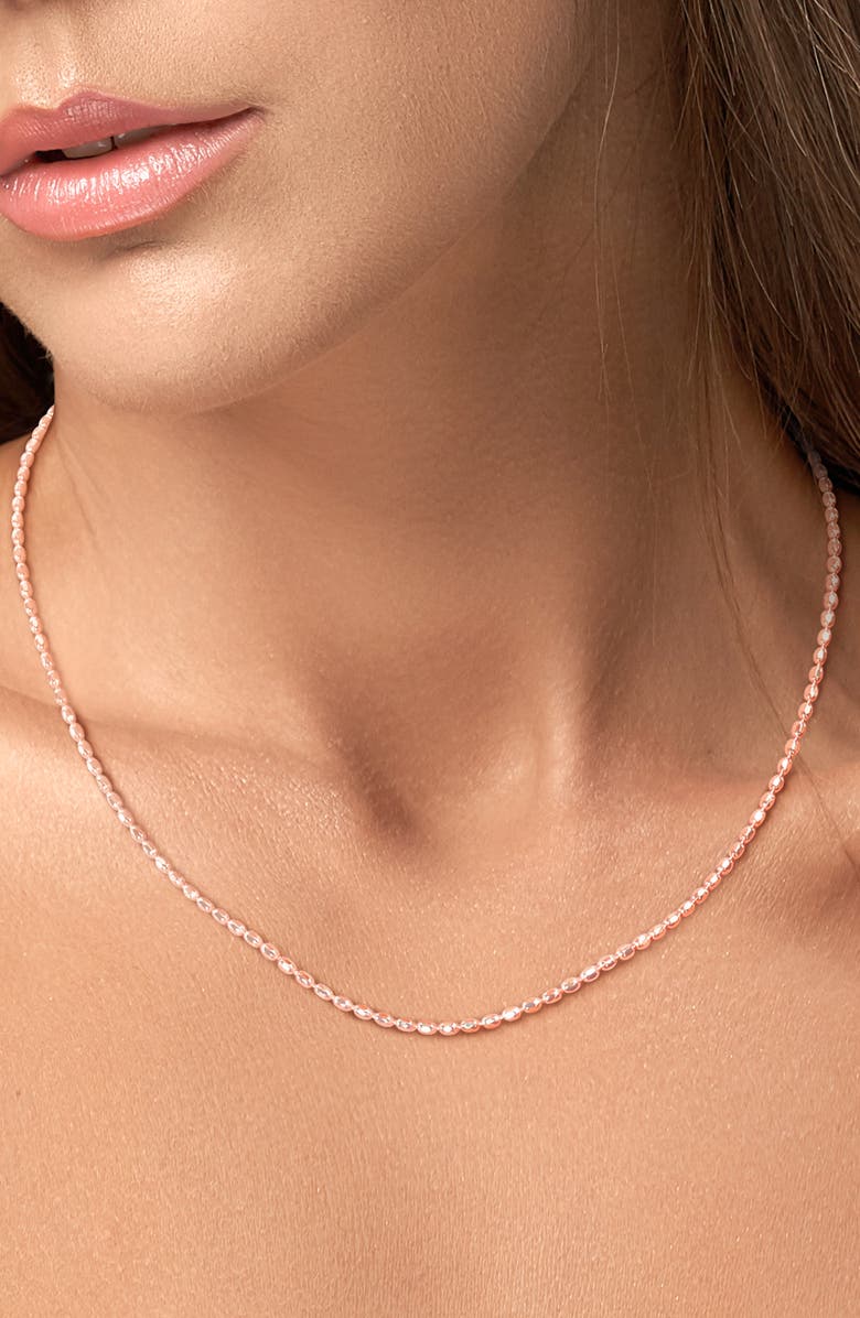 DELMAR 1.8mm Oval Ball Chain Necklace, Alternate, color, Rose