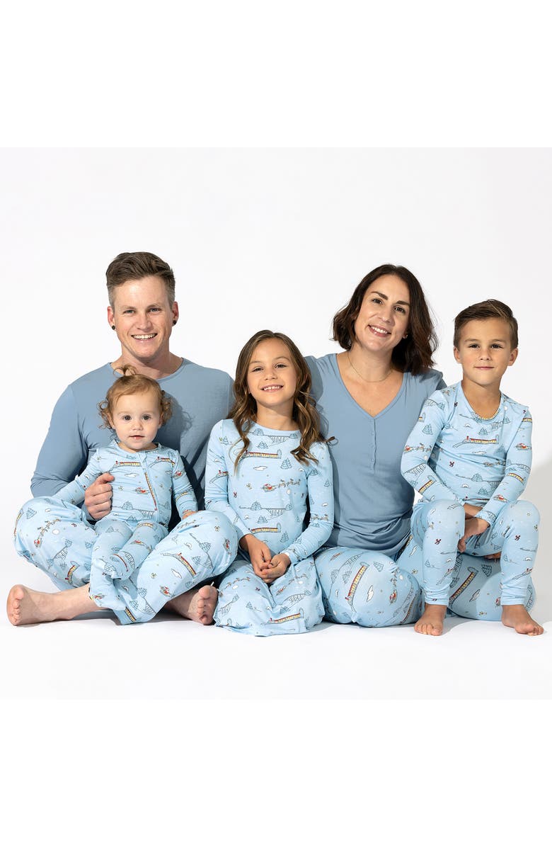 Bellabu Bear Kids' Polar Express Convertible Footie Pajamas, Alternate, color, 