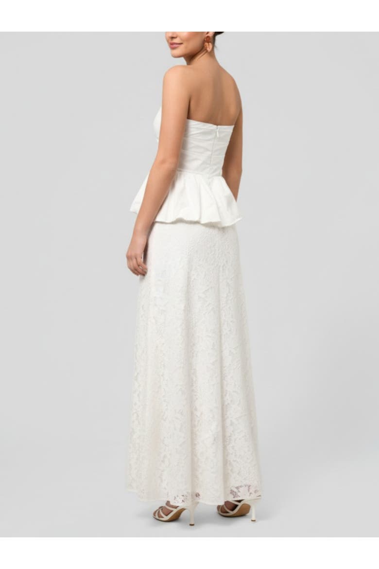 Odette Strapless Maxi Dress, Alternate, color, White