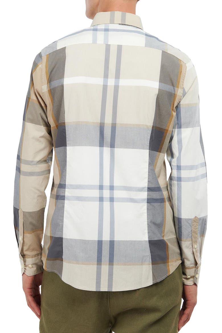 Harris Tailored Fit Plaid Cotton Button-Down Shirt, Alternate, color, AMBLE SAND TARTAN