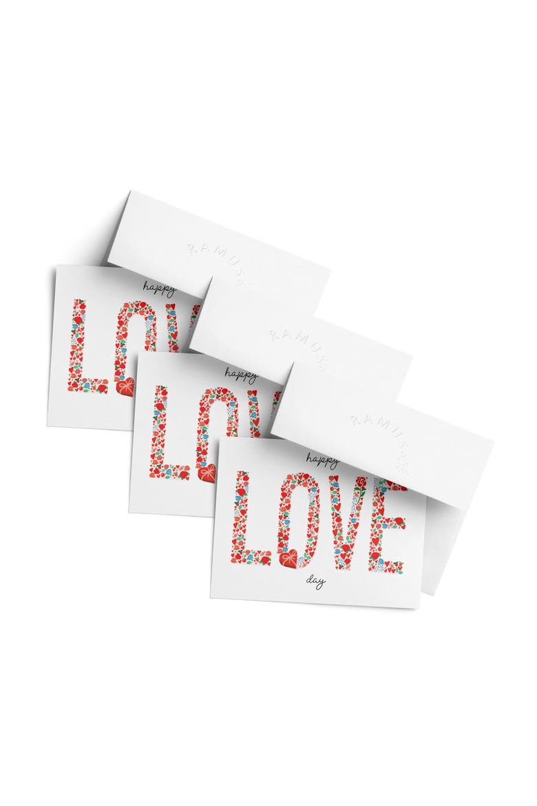 Love/Friendship Greeting Card Pack (3ct) "Happy Love Day", Main, color, Multi-Pack