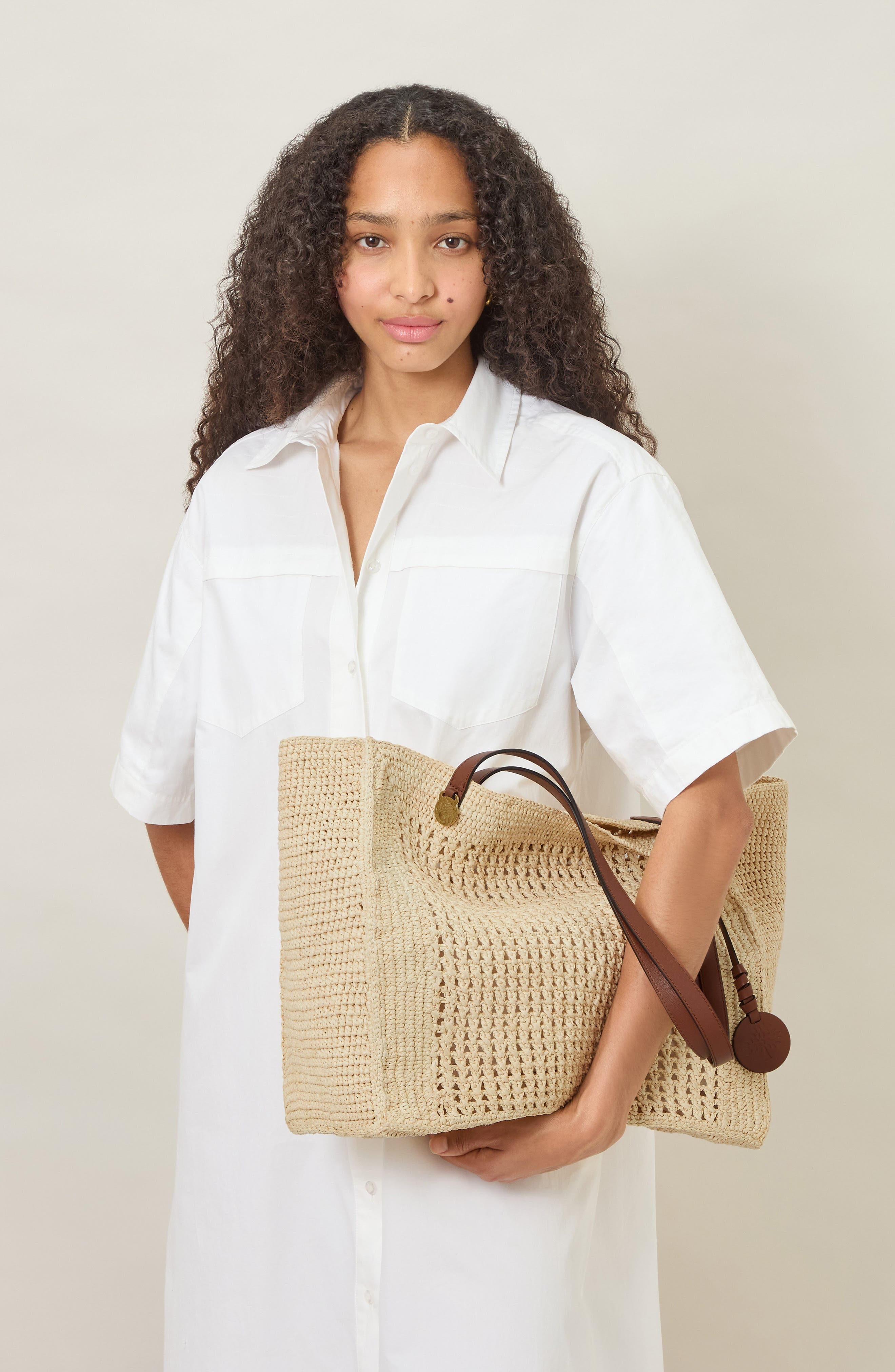 Crochet Raffia Tote, Alternate, color, NATURAL