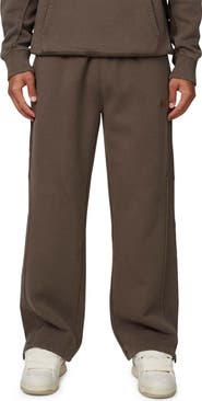 Good For Nothing Ribbed Emblem Split Hem Men Baggy Jogger