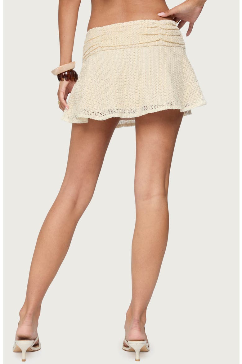 Anja Ruched Miniskirt, Alternate, color, CREAM