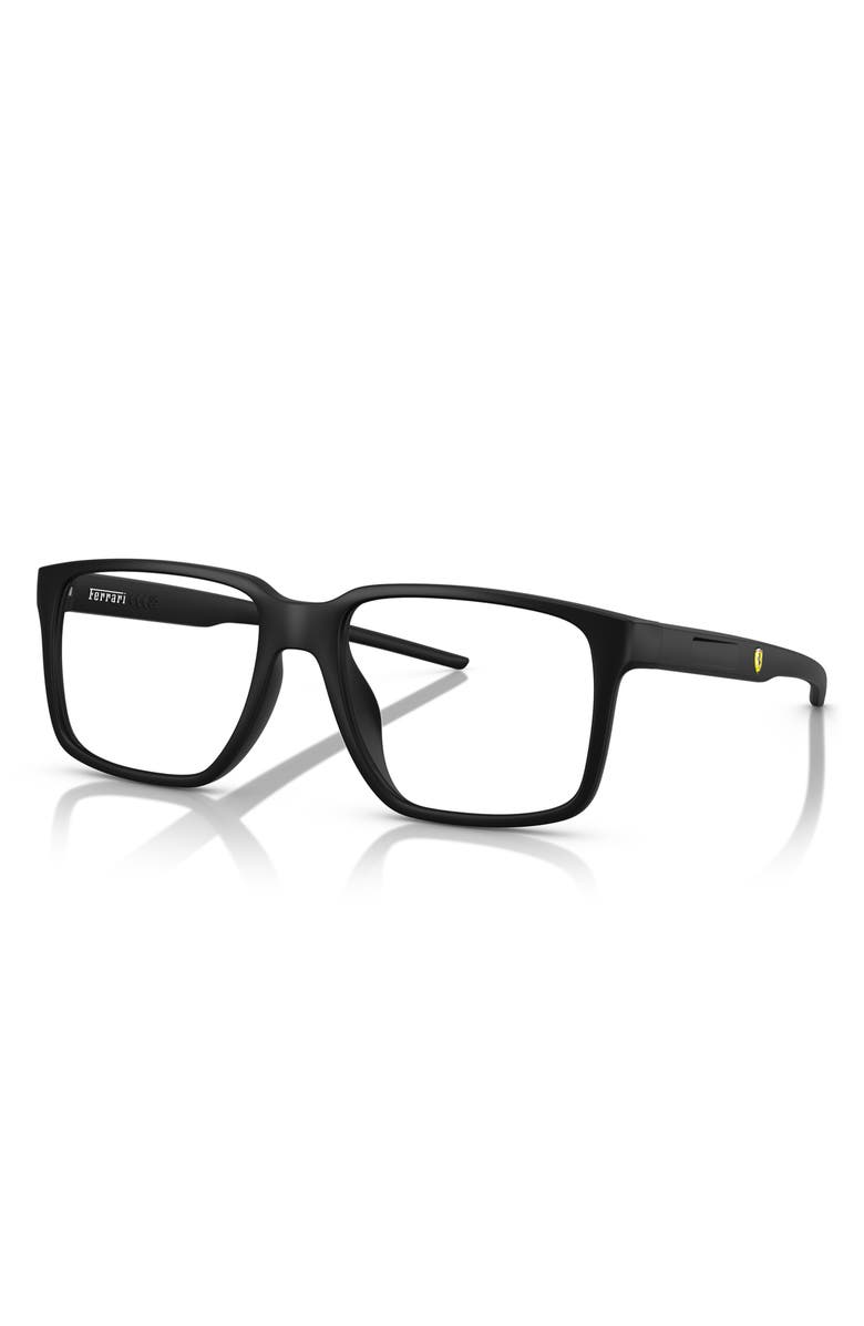 Scuderia Ferrari 54mm Square Optical Glasses, Alternate, color, Matte Black