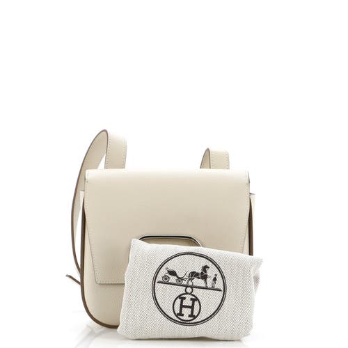 Pre-owned Hermes Hermes Della Cavalleria Shoulder Bag Epsom Mini In White
