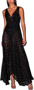 Fleur Du Mal Silk Dot Gown