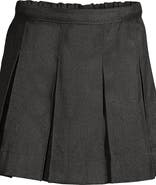 Lands' End School Uniform Girls Solid Box Pleat Skirt Top Of Knee