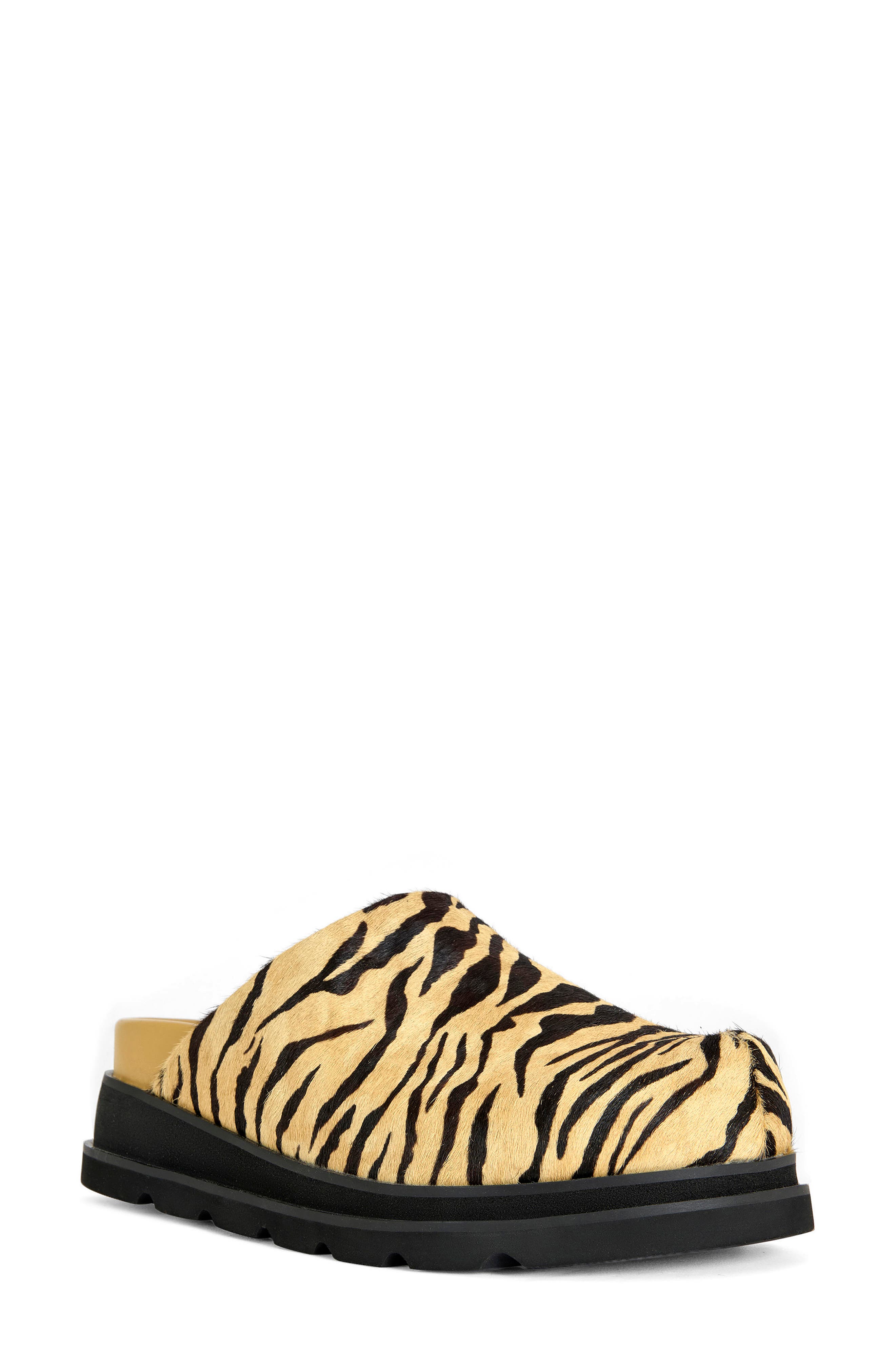 AZALEA WANG Sarinda Genuine Calf Hair Clog, Main, color, 