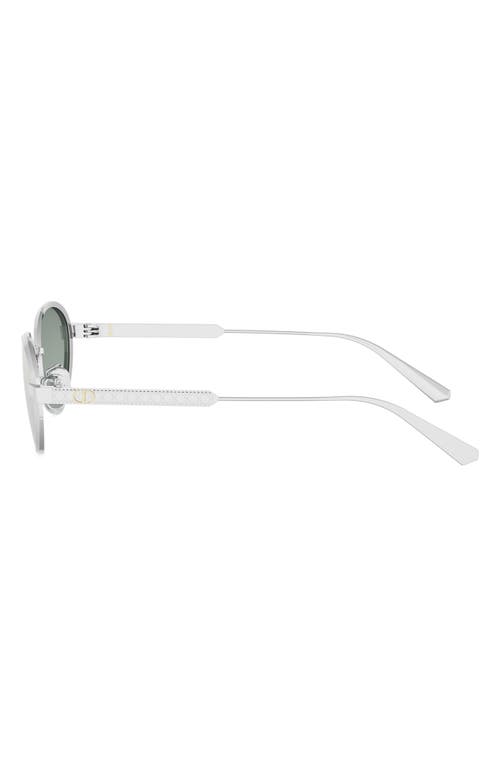 Dior Cannage R1u 53mm Oval Sunglasses In Metallic