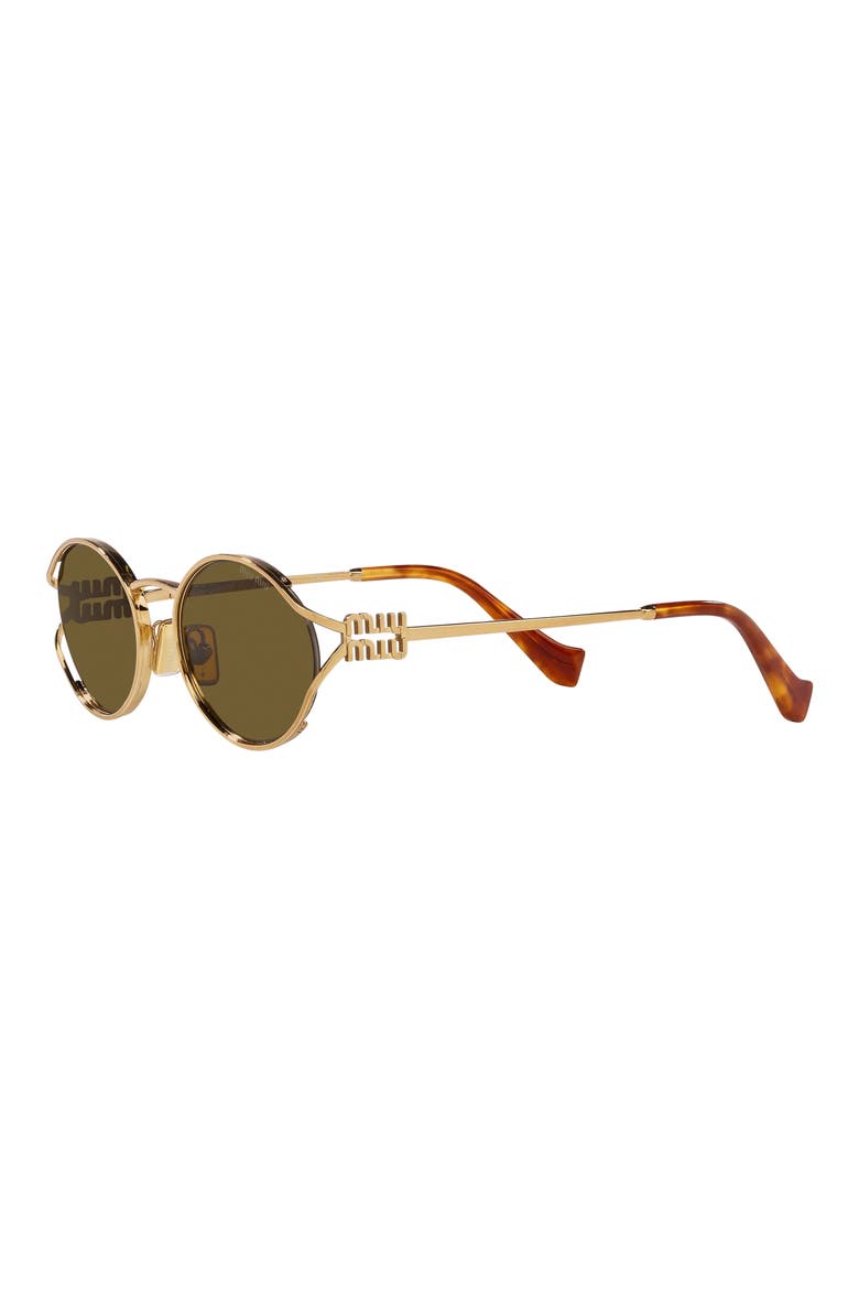 54mm Oval Sunglasses, Alternate, color, DARK BROWN