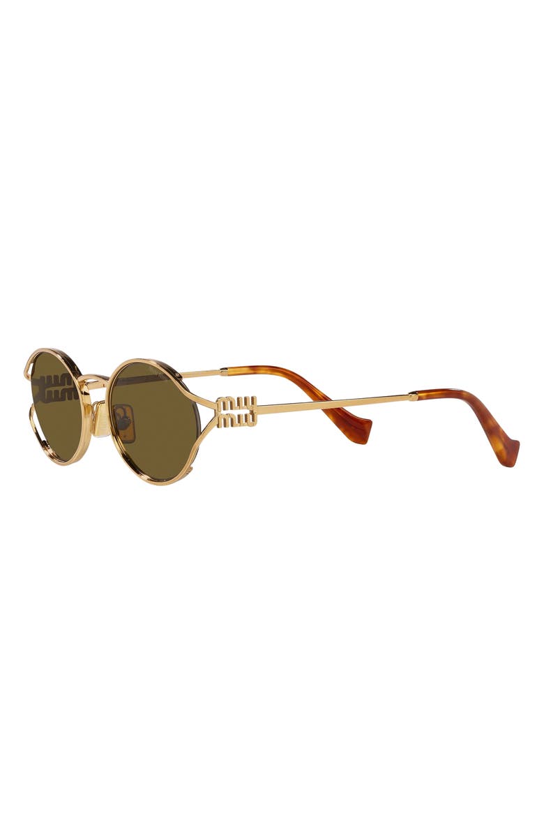 Miu Miu 54mm Oval Sunglasses, Alternate, color, Dark Brown