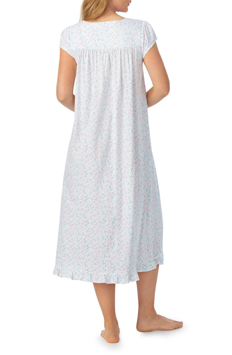 Eileen West Floral Cap Sleeve Cotton Jersey Nightgown, Alternate, color, 