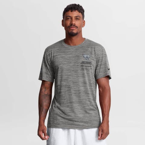 Men's Nike Gray Jacksonville Jaguars Sideline Double Covered Dri-FIT Velocity T-Shirt