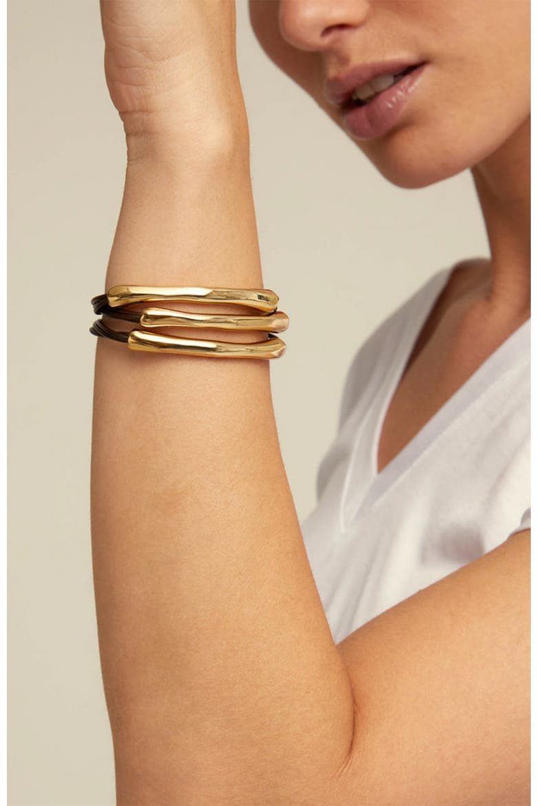 Trine Link Bracelet, Alternate, color, Gold