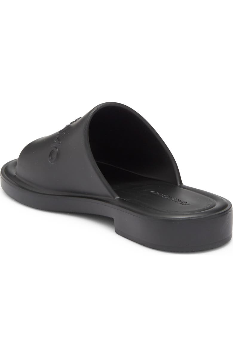 FERRAGAMO Giuneva Logo Embossed Slide Sandal, Alternate, color, Black