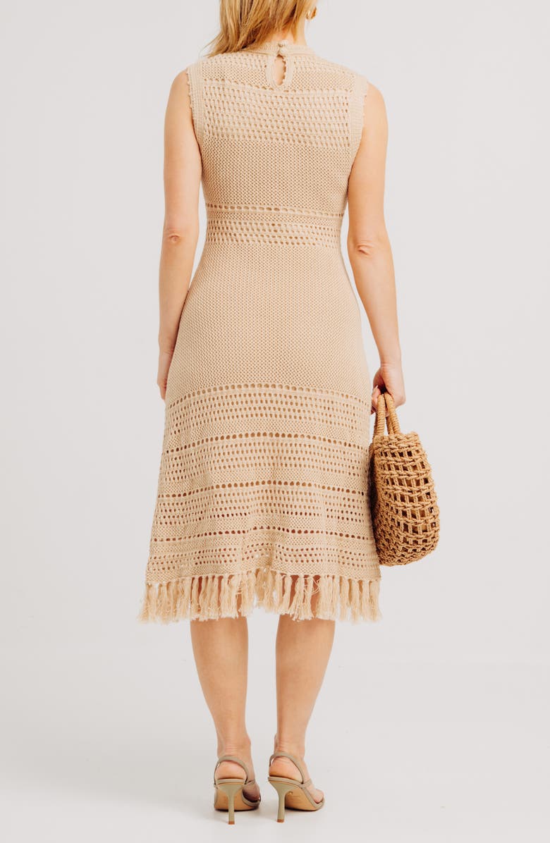 Torn by Ronny Kobo Colette Sleeveless Knit Dress, Alternate, color, Bone