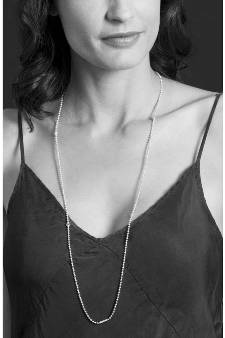 'Caviar Icon' Strand Necklace, Alternate, color, SILVER/ GOLD