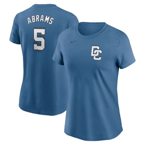 Women's Nike CJ Abrams Blue Washington Nationals 2025 City Connect Fuse Name & Number 2.0 T-Shirt
