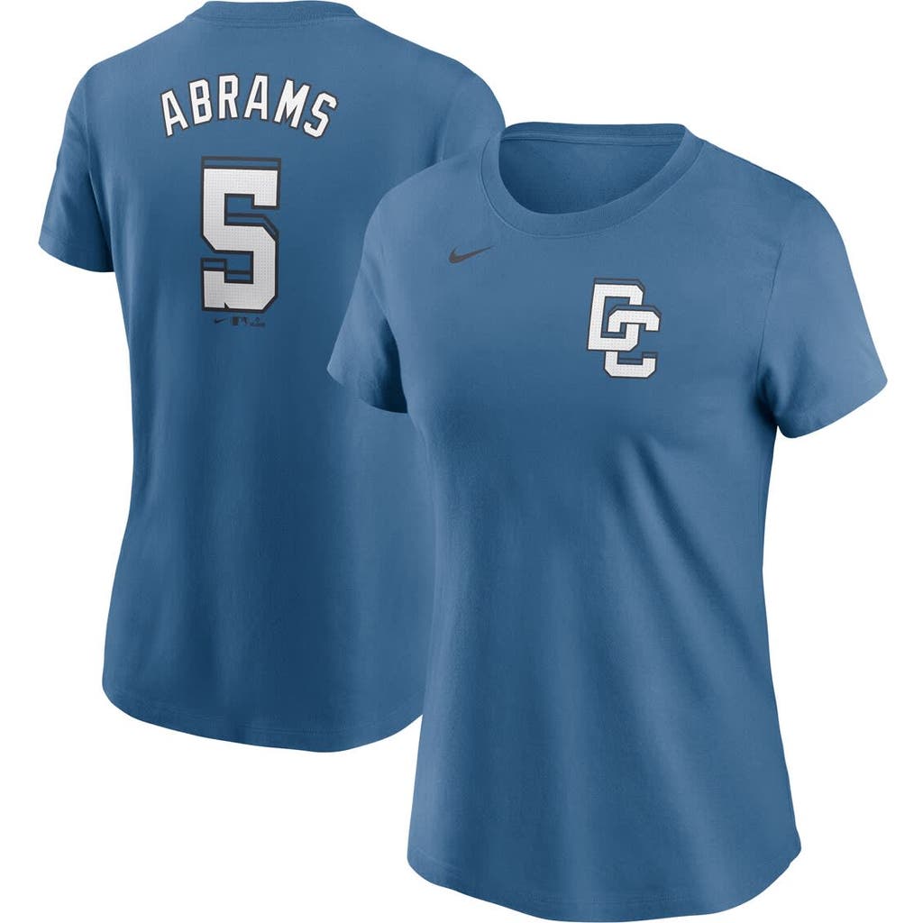 Nike Cj Abrams Blue Washington Nationals 2025 City Connect Fuse Name & Number 2.0 T-shirt