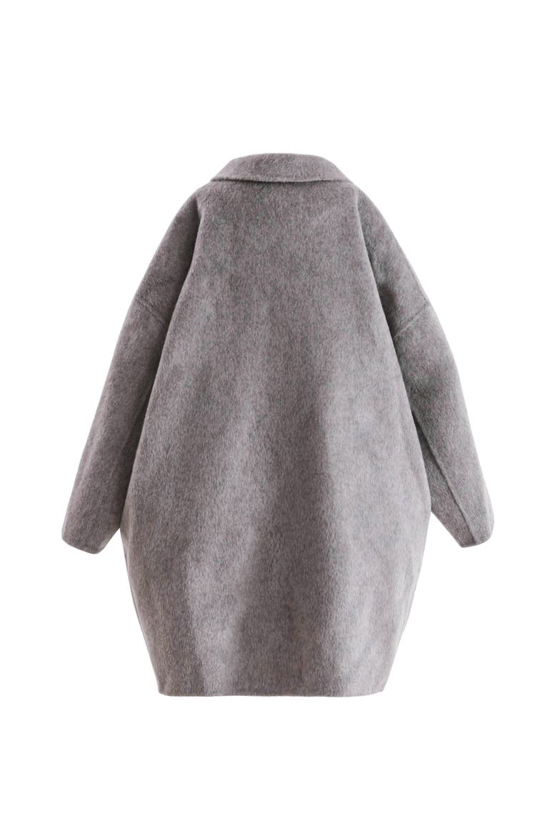 Wool Coat with Peter Pan Collar, Alternate, color, Grey