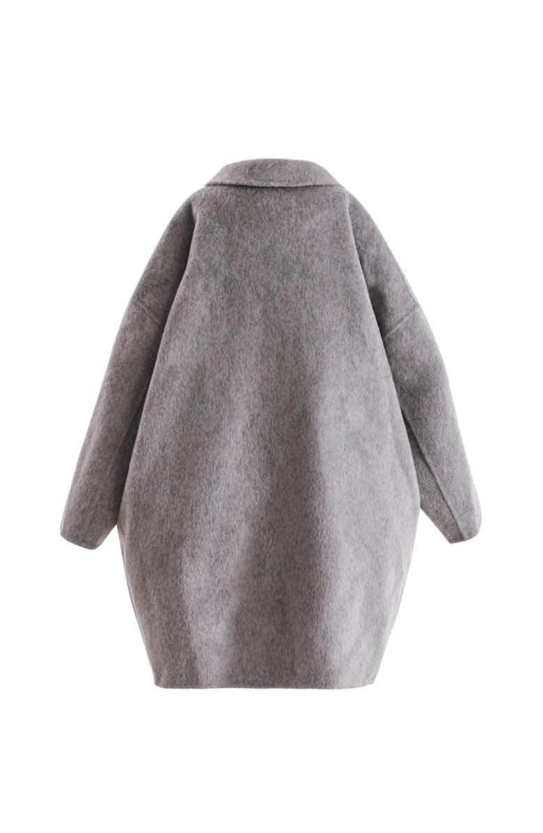 Tulleen Wool Coat with Peter Pan Collar, Alternate, color, Grey