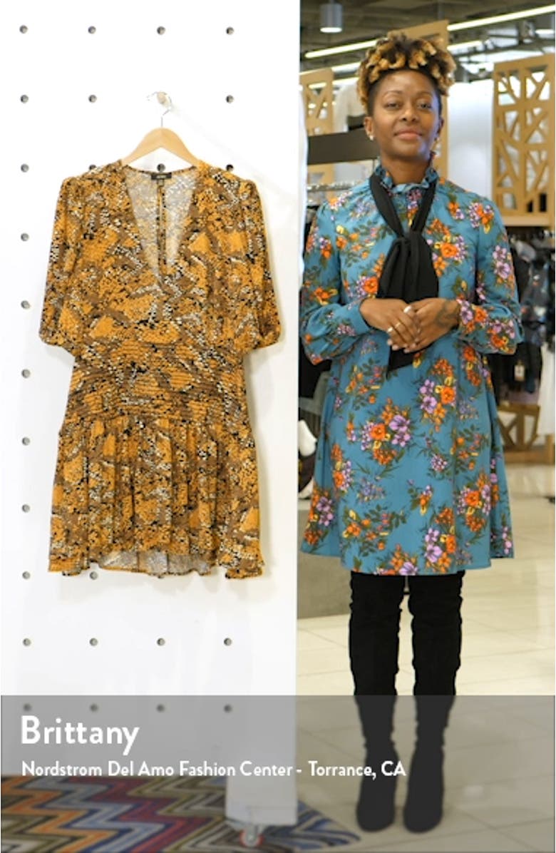 Camilla Floral Print Minidress, sales video thumbnail