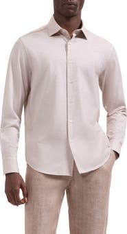 Bugatchi James OoohCotton® Space Dye Button-Up Shirt