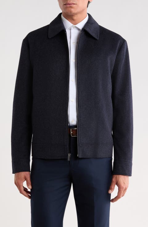 Wool Blend Bomber Jacket