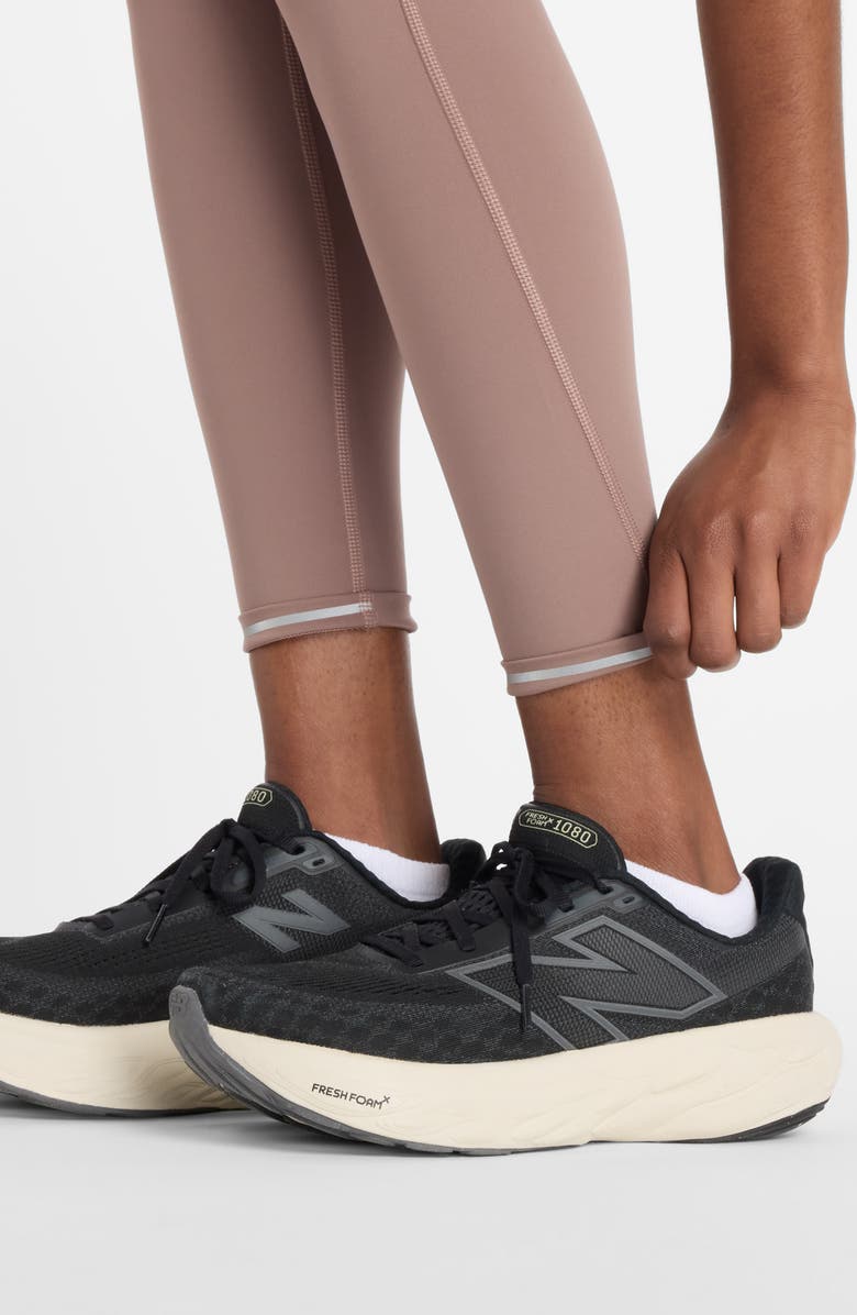 New Balance RC Performance High Waist Leggings, Alternate, color, Brown